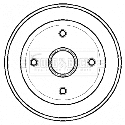 Tambour de frein BORG & BECK BBR7124