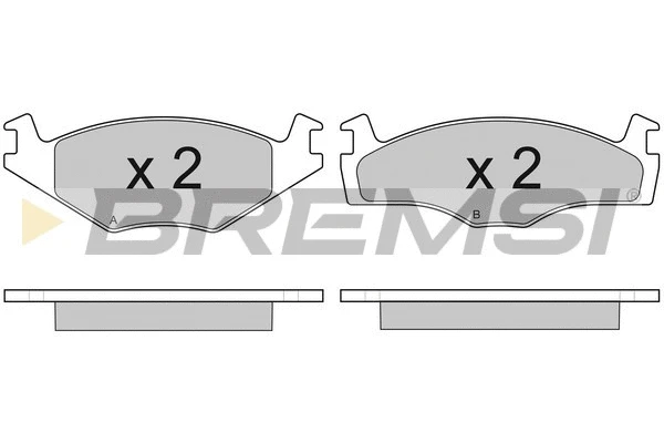 Kit de plaquettes de frein, frein à disque BREMSI BP2645