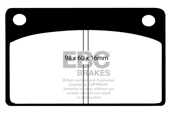 Kit de plaquettes de frein, frein à disque EBC Brakes DP2143