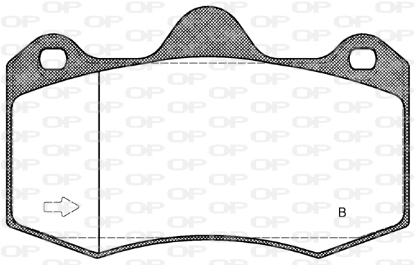 Kit de plaquettes de frein, frein à disque OPEN PARTS BPA1404.00