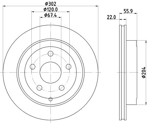 Disque de frein MINTEX MDC3199C