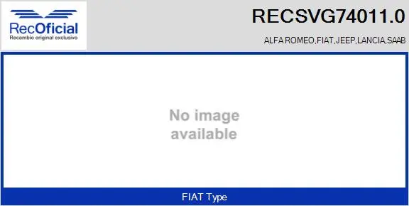 Vanne EGR RECOFICIAL RECSVG74011.0