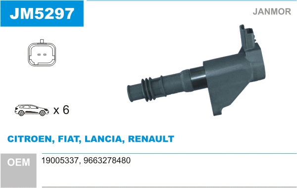 Bobine d'allumage JANMOR JM5297