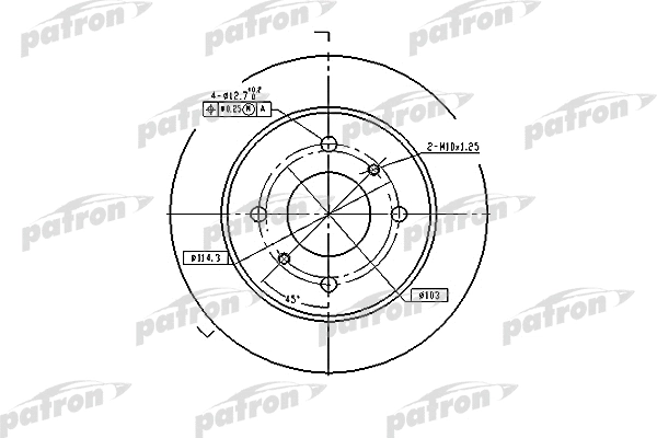 Disque de frein PATRON PBD2592