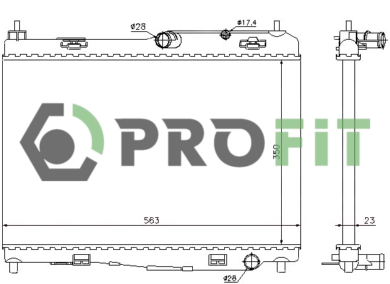 Radiateur, refroidissement du moteur PROFIT 1740-0438