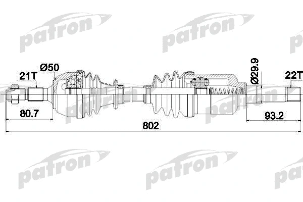 Arbre de transmission PATRON PDS0081