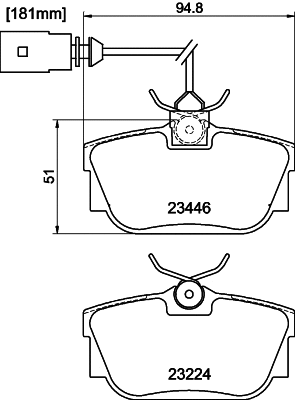 Kit de plaquettes de frein, frein à disque MINTEX MDB2096