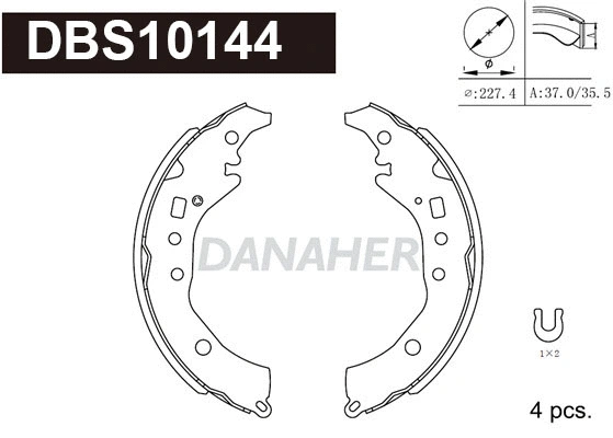 Jeu de mâchoires de frein DANAHER DBS10144
