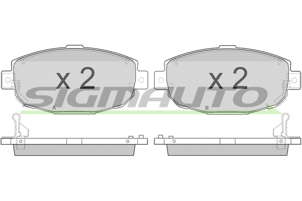 Kit de plaquettes de frein, frein à disque SIGMAUTO SPA856