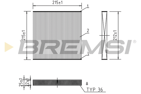 Filtre, air de l'habitacle BREMSI FC0439
