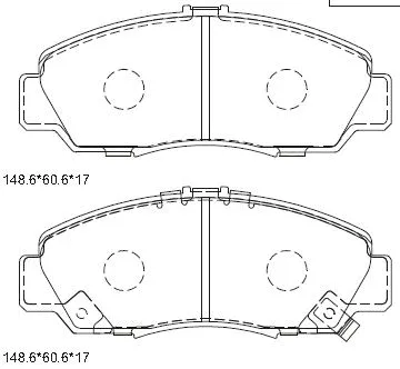 Kit de plaquettes de frein, frein à disque ASIMCO KD1719