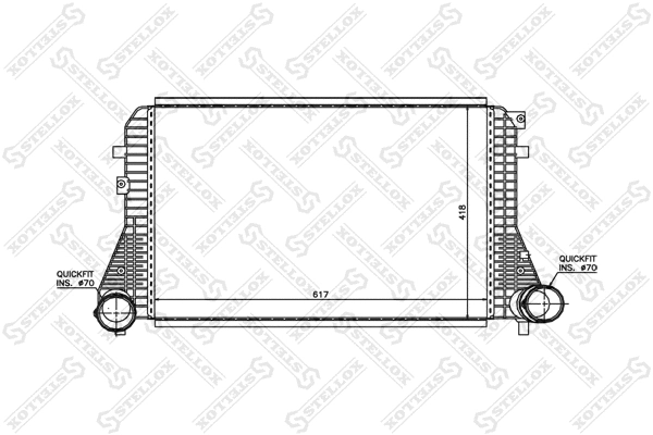 Refroidisseur d'air de suralimentation STELLOX 10-40038-SX