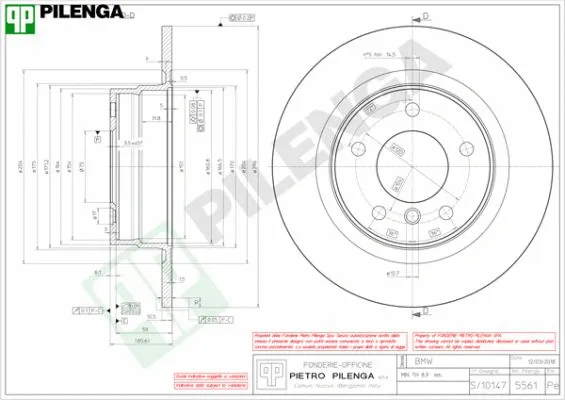 Disque de frein PILENGA 5561