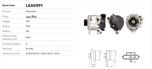 Alternateur LUSA LEA0391