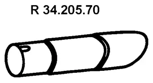 Tuyau d'échappement EBERSPÄCHER 34.205.70