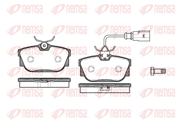 Kit de plaquettes de frein, frein à disque REMSA 0767.01