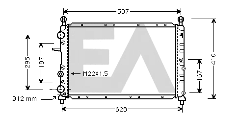 Radiateur, refroidissement du moteur EACLIMA 31R03013