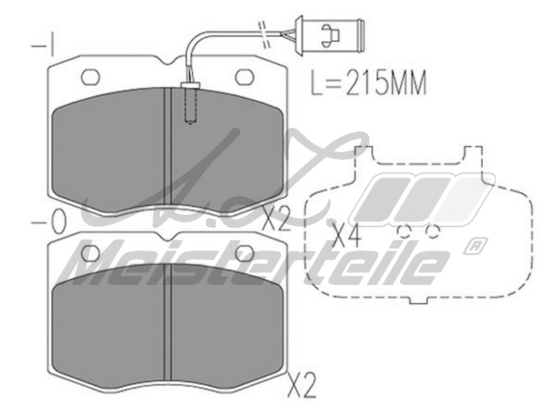 Kit de plaquettes de frein, frein à disque A.Z. Meisterteile AZMT-44-022-1685