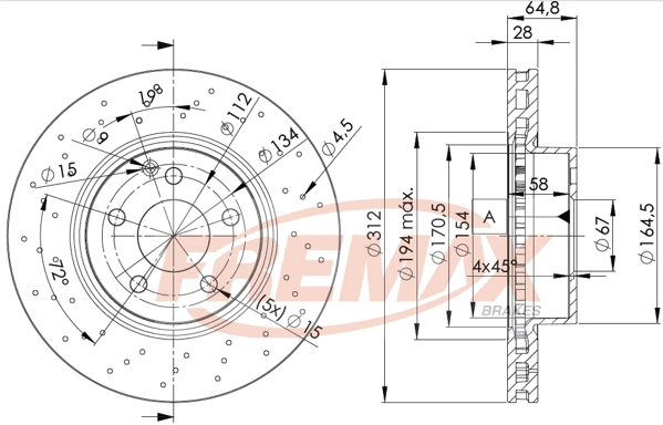 Disque de frein FREMAX BD-0417