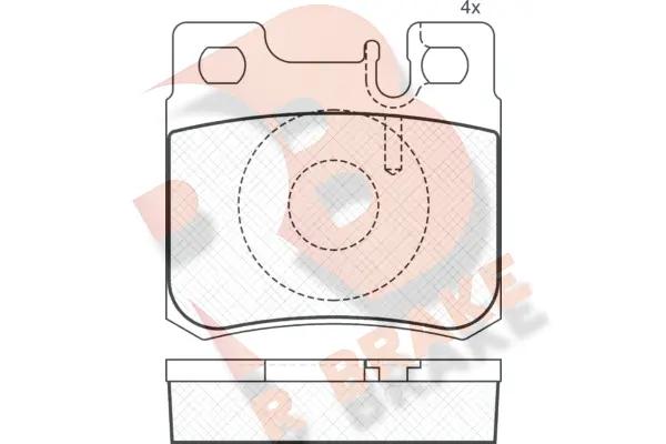 Kit de plaquettes de frein, frein à disque R BRAKE RB0978