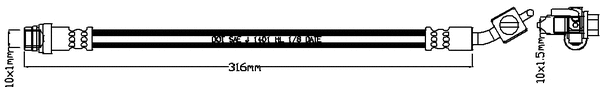 Flexible de frein JURATEK JBH1242L