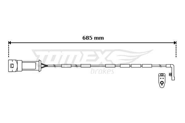 Contact d'avertissement, usure des plaquettes de frein TOMEX Brakes TX 31-08