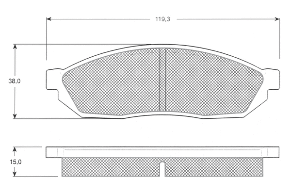 Kit de plaquettes de frein, frein à disque PROCODIS FRANCE PF1228