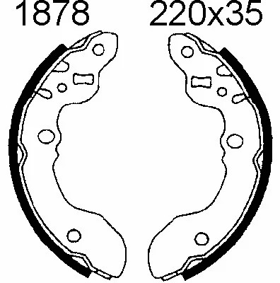 Jeu de mâchoires de frein BSF 01878