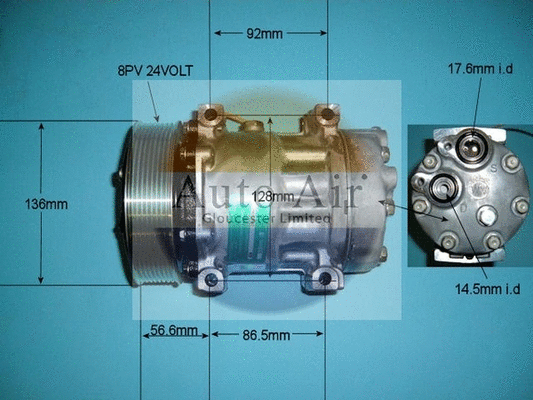 Compresseur, climatisation AUTO AIR GLOUCESTER 14-8044