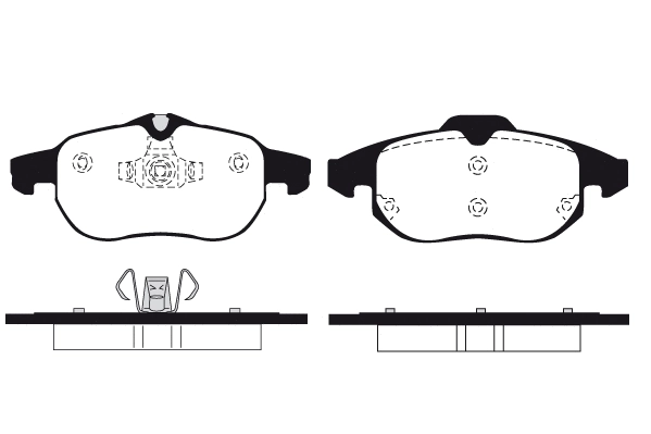 Kit de plaquettes de frein, frein à disque Technika 01201