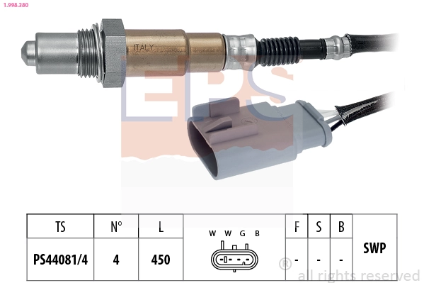 Sonde lambda EPS 1.998.380