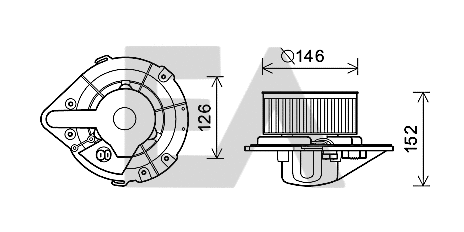 Moteur électrique, pulseur d'air habitacle EACLIMA 42A02012