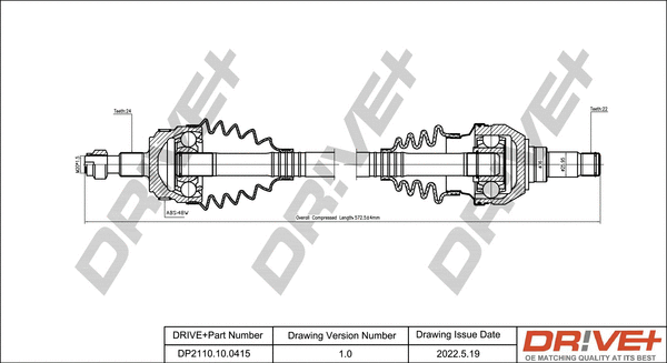 Arbre de transmission Dr!ve+ DP2110.10.0415