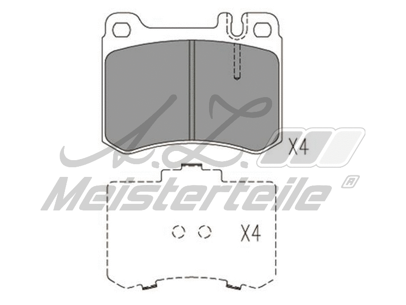Kit de plaquettes de frein, frein à disque A.Z. Meisterteile AZMT-44-022-2417
