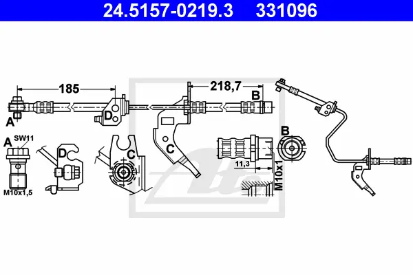 Flexible de frein ATE-APAC 24.5157-0219.3