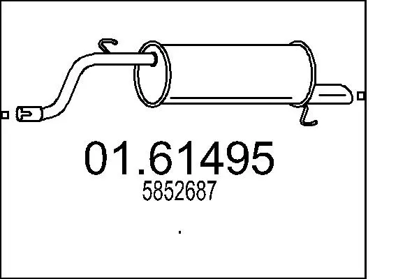 Silencieux arrière MTS 01.61495