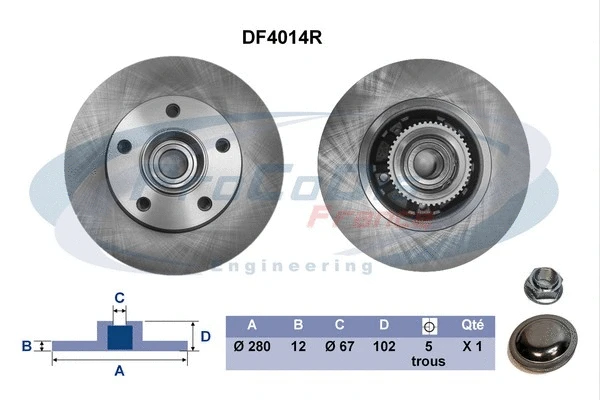 Disque de frein PROCODIS FRANCE DF4014R