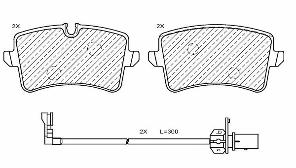 Kit de plaquettes de frein, frein à disque KLAXCAR FRANCE 24956z