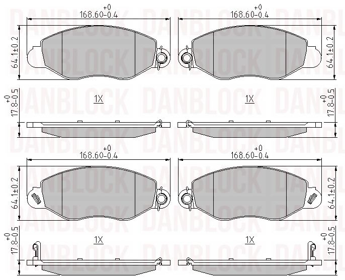 Kit de plaquettes de frein, frein à disque DANBLOCK DB 510373