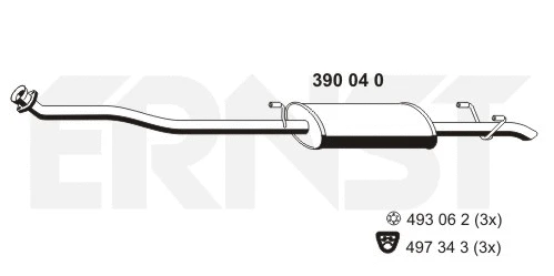 Silencieux central ERNST 390040