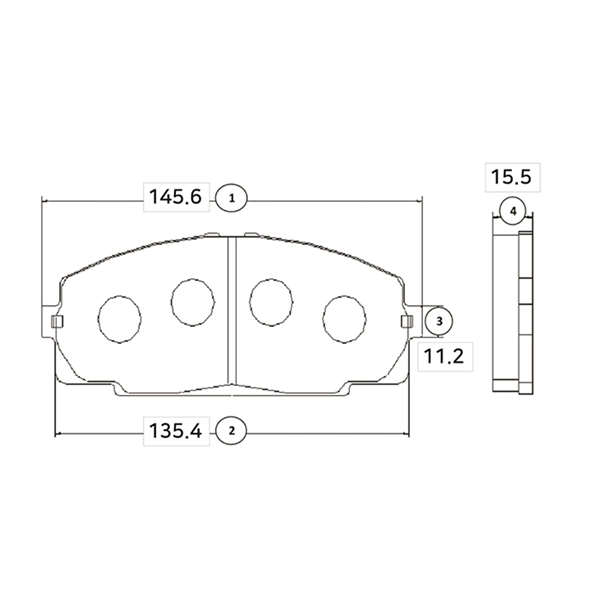 Kit de plaquettes de frein, frein à disque CTR GK1053