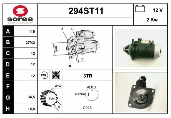 Démarreur STARTCAR 294ST11