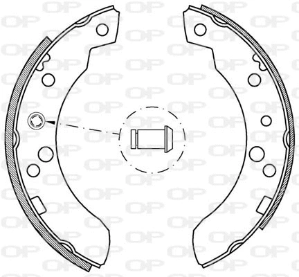 Jeu de mâchoires de frein OPEN PARTS BSA2049.00