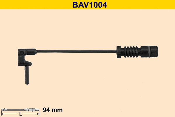 Contact d'avertissement, usure des plaquettes de frein BARUM BAV1004