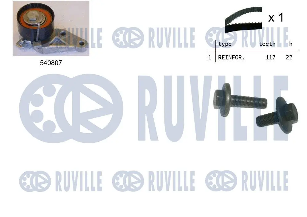 Kit de courroie crantée RUVILLE 550047