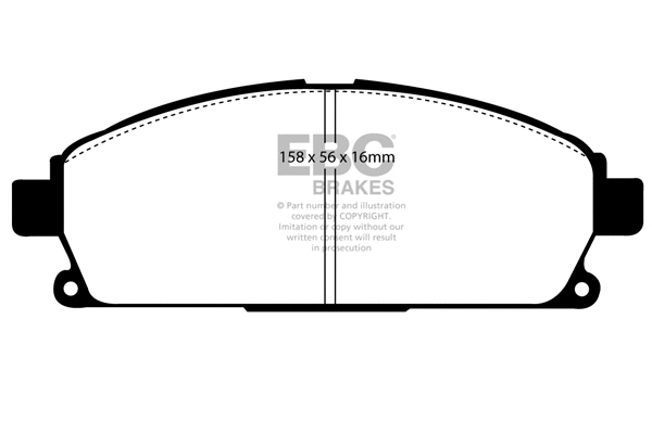 Kit de plaquettes de frein, frein à disque EBC Brakes DP61247