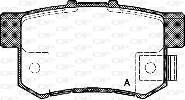 Kit de plaquettes de frein, frein à disque OPEN PARTS BPA0325.12