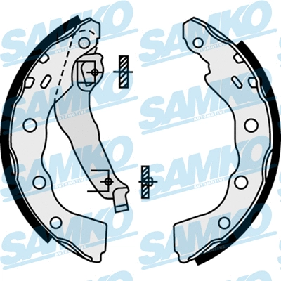 Jeu de mâchoires de frein SAMKO 87740