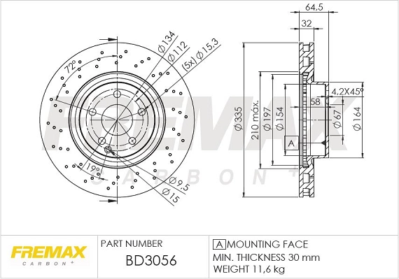 Disque de frein FREMAX BD-3056
