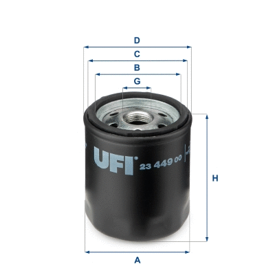 Filtre à huile UFI 23.449.00